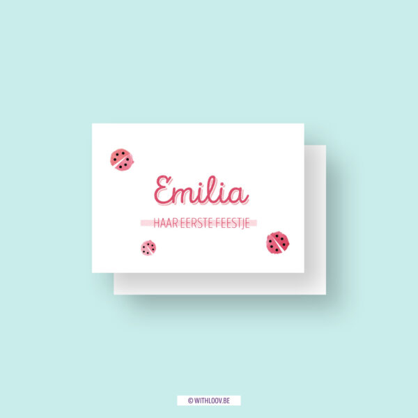 Withloov geboortekaartje Emilia