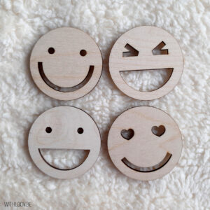 Withloov set van smiley magneetjes