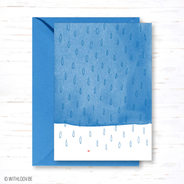 Withloov postkaartje decoratief blauw