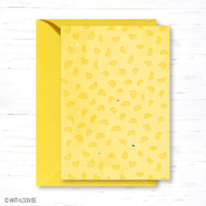 Withloov postkaartje decoratief geel